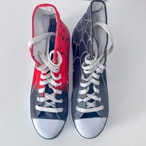 Custom Spider Man Venom Hand Painted High Top Canvas Shoes Mens 8
